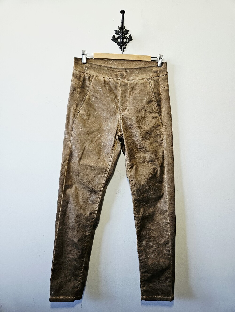Alembika Snakeskin Stretch Jeans Size 1 US 8 Python European Lagenlook
